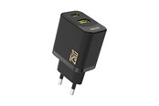 Handys - Adapter und Ladegeräte - Dudao A26T GaN 25W USB-A USB-C Charger - Black - 6976625334100