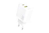 Handys - Adapter und Ladegeräte - Dudao A26T GaN 25W USB-A USB-C Charger - White - 6976625334087