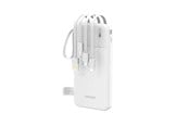 Powerbank (Akku) - Dudao K11 10000mAh Powerbank with Built-in Cables - White - 10000 mAh - 6977196681860