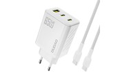 Handys - Adapter und Ladegeräte - Dudao A29C 65W GaN Wall Charger + USB-C Cable - White - 6976625334926