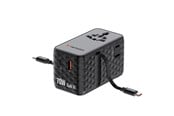 Handys - Adapter und Ladegeräte - Verbatim 70W 2C Retractable Universal Travel Adapt - 30186