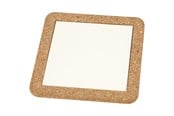 Kunst & Handwerk Ausstattung - Creativ Company - Porcelain Coaster with Cork Frame - 556521