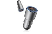 Handys - Adapter und Ladegeräte - Dudao USB / USB Car Charger Type C Power Delivery Quick Charge 22.5 W Gray (R4PQ) - 6976625335732