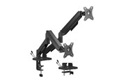 Monitorhalterung - Gembird Adjustable desk display mounting arm with USB ports 2-displays 17"-32" - MA-DA2U-01