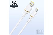 USB Kabel - Dudao  L25T USB-A - USB-C Silicone Cable 5A 1m - White - 6976625335916