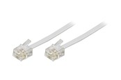 Netzwerk - Kabel - Deltaco DEL-163F - phone cable - 10 m - white - Weiß - 10 meter - DEL-163F