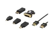 Display Kabel - Deltaco HDMI-251 - HDMI cable with Ethernet kit - DisplayPort / HDMI / DVI - 2 m - HDMI-251