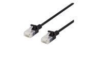 Netzwerk - Kabel - Deltaco patch cable - 50 cm - black - Schwarz - 0.5m - UUTP-1017