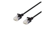 Netzwerk - Kabel - Deltaco patch cable - 1 m - black - Schwarz - 1meter - UUTP-1027