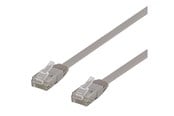 Netzwerk - Kabel - Deltaco patch cable - 50 cm - grey - Grau - 0.5m - TP-60-FL