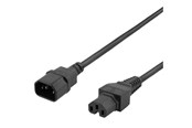 Stromkabel (Extern) - Deltaco - power extension cable - IEC 60320 C15 to IEC 60320 C14 - 50 cm - DEL-116-50