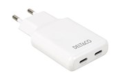 Handys - Adapter und Ladegeräte - Deltaco power adapter - slim - 2 x USB-C - 45 Watt - USBC-AC200