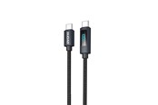 USB Kabel - Dudao L7C USB-C - USB-C 100W Cable with LED Display 1m - Black - 6976625334414