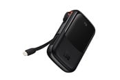 Powerbank (Akku) - Baseus Powerbank 10000mAh 20W Qpow Pro Overseas Edition + USB C 3A Cable - Black - 10000 mAh - PPQD060001