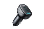 Handys - Adapter und Ladegeräte - Joyroom JR-CCD04 30W 2x USB-C USB-A car charger with display - black - 6941237112019