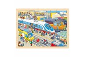 Puzzle - Goki Wooden Puzzle Train Station 96 pcs. Holz - 57316