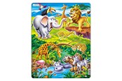 Puzzle - Selecta Play - Larsen Jigsaw Puzzle Animals - On Safari 18 pcs. - LA-US16