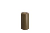 Einrichtung - Moods & More LED pillar candle - Melted Dark sand - 74x150 mm - M31-DS074150