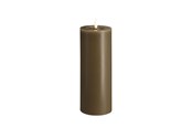 Einrichtung - Moods & More LED pillar candle - Melted Dark sand - 74x200 mm - M31-DS074200