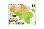 Puzzle - Selecta Play Larsen Jigsaw Puzzle Map Belgium 48 pcs. Boden - LA-K59-V1
