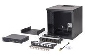 Rack-Gehäuse - DIGITUS DN-49101-SET - 10" Network Bundle | 6U Cabinet + Switch + Patch Panel | Unmounted - DN-49101-SET