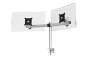 Monitorhalterung - DURABLE Monitor-Doppelhalterung mit verstellbarer Höhe, Drehung und Neigung. Befestigung mit Tischklemme. - 508523