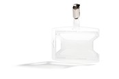 Konferenz und Präsentation - DURABLE Ausweishalter für 1 Karte, aus 70 % recyceltem Polypropylen. Mit drehbarer Clip-Befestigung. - 896119