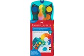 Utensilien zum Schreiben und Zeichnen - Faber-Castell Farbkasten Connector 12 Farben türkis - 125003
