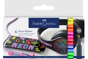 Utensilien zum Schreiben und Zeichnen - Faber-Castell Neon Marker 6er Kartonetui - 160806