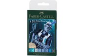Utensilien zum Schreiben und Zeichnen - Faber-Castell Tuschest. Pitt Artist Pen Blues 8er - 167173