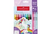 Utensilien zum Schreiben und Zeichnen - Faber-Castell Filzstift Einhorn 10+3 +Sticker - 554213