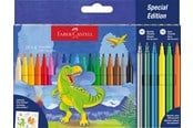 Utensilien zum Schreiben und Zeichnen - Faber-Castell Filzstift Dino 18+6 + Sticker - 554222