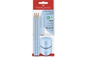 Utensilien zum Schreiben und Zeichnen - Faber-Castell Set Grip 2001 sky blue BK - 580074