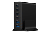 Handys - Adapter und Ladegeräte - Gembird power adapter - 4 x USB-C 2 x 9 pin USB Type A - 75 Watt - TA-UC-2A4C-PD75-01-BK