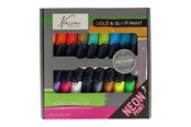 Hobby-Zubehör - Nassau Acrylic Paint Fluorescent and Metallic Colors 18x36 ml - AR0701/22RT