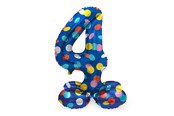 Spielzeug - Folat BV - Standing Foil Balloon Colorful Dots Number 4 - 72cm - 63974