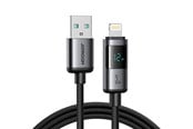 USB Kabel - Joyroom S-A16 Pro Prism Series 3A USB-A - Lightning Cable with Display 1.2m - Black - S-A16 PRO_AL