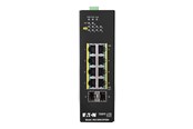 Switches - Tripp Lite Eaton series 8-Port Lite Managed Industrial Gigabit Ethernet Switch - 10/100/1000 Mbps PoE+ 30W 2 GbE SFP Slots -10° to 60°C DIN Mount - NGI-S08C2POE8