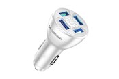 Handys - Adapter und Ladegeräte - Wozinsky WCCAW 50W 4x USB-A QC Car Charger - White - 5907769308246