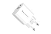 Handys - Adapter und Ladegeräte - Wozinsky WGWCW USB-A USB-C 20W AC Charger - White - 5907769308369