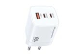 Handys - Adapter und Ladegeräte - Wozinsky GaN Charger CGWCW 65W USB-A / 2 x USB-C - White - 5907769308543