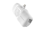 Powerbank (Akku) - Wozinsky WF16-YLS 5000mAh 15W Lightning Mini Power Bank with Built-in USB-C Cable and Apple Watch Charger - White - 5000 mAh - 5907769364549