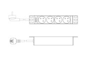 Stromkabel (Extern) - DIGITUS 4-Port - 1U - Aluminum PDU - DN-95418-FR