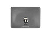 Taschen - Karl Lagerfeld Saffiano Ikonik Karl case for a 16" laptop - silver - 3666339040253