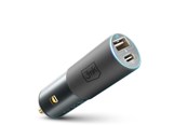 Handys - Adapter und Ladegeräte - 3mk Hyper Car Charger USB-C USB-A 100W - Silver - 5903108464567