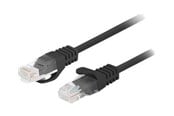 Netzwerk - Kabel - Lanberg patch cable - 50 cm - black RAL 9004 - Schwarz - 0.5m - PCU6-20CC-0050-BK