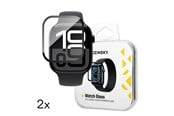 Handys - Schutzfolie - Wozinsky Full Glue Tempered Glass with Black Frame for Apple Watch 46mm (2 pcs) - 5907769366406