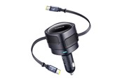 Handys - Adapter und Ladegeräte - Baseus Enjoyment Max Car Charger with USB‑C + USB‑C Cables 60W - Black - C00035507121-01