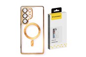Handys - Cover & Cases - Wozinsky Electroplated Magsafe Case for Samsung Galaxy S24 FE - Gold - 5907769371394