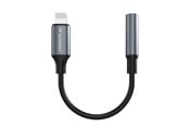 Audio Kabel - Wozinsky WALJ-01 Lightning Adapter - Mini Jack 3.5mm - Black - 5907769378935